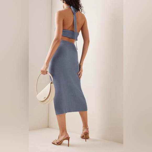 Cult Gaia Cameron Knit Midi Dress in Blue size XS - Picture 2 of 9